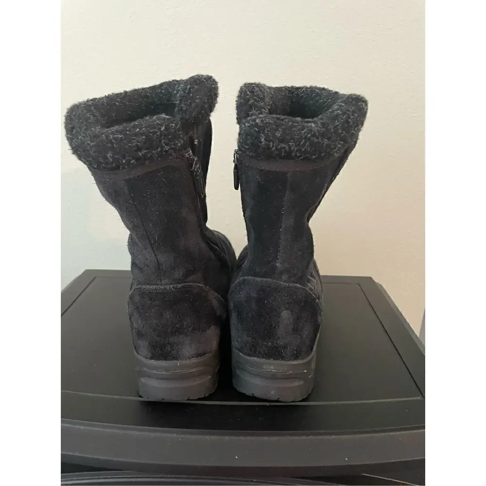 Sorel Black Suede Winter Boots (SZ 8)